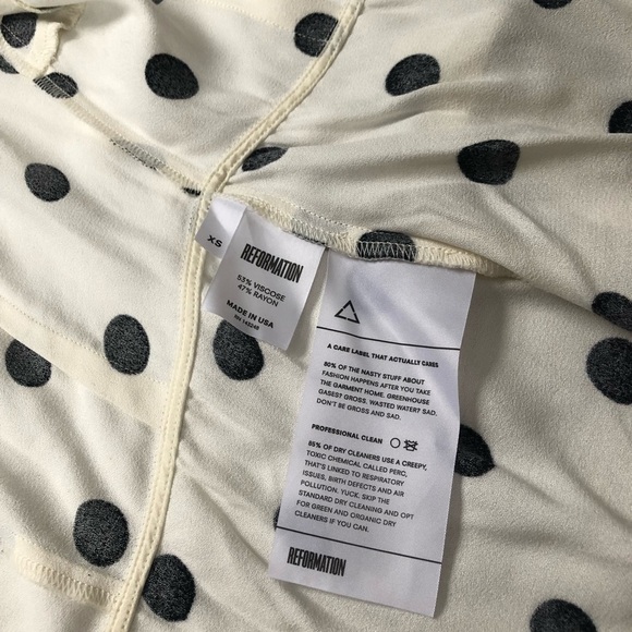 REFORMATION Opal Polka Dot Wrap Top Size XS - Picture 9 of 12